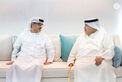 Hazza bin Zayed visits Saeed bin Tahnoon bin Mohammed and exchanges Ramadan greetings