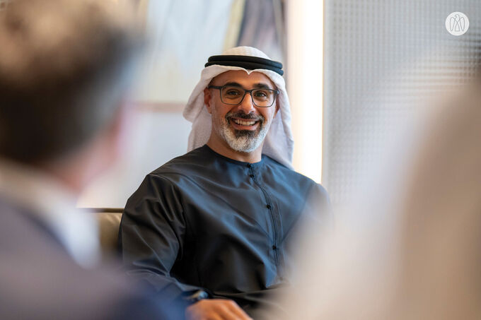 Khaled bin Mohamed bin Zayed meets Starbucks Chairman and CEO