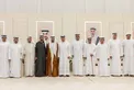 Hazza bin Zayed and Nahyan bin Zayed attend Al Mheiri wedding reception