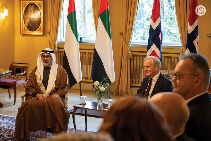 Crown Prince of Abu Dhabi meets with Prime Minister of Norway