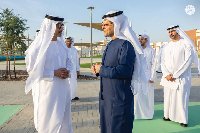 Hazza bin Zayed inaugurates Al Saad residential project in Al Ain Region 