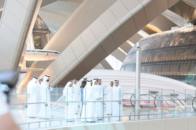 video | Khaled bin Mohamed bin Zayed visits Terminal A at Abu Dhabi International Airport  ahead of operational opening