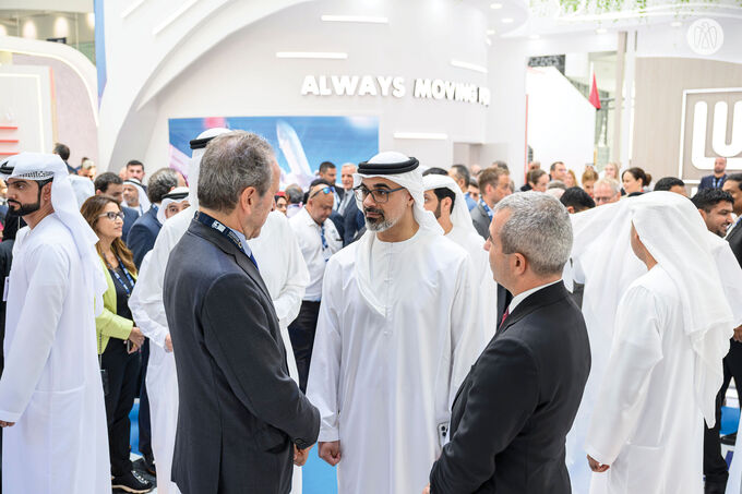Khaled bin Mohamed bin Zayed tours ADIPEC 2023