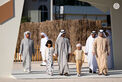 In the presence of Hamed bin Zayed, Khaled bin Mohamed bin Zayed visits Al Hosn Festival