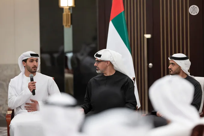 Crown Prince of Abu Dhabi meets UAE Nationals studying in Beijing