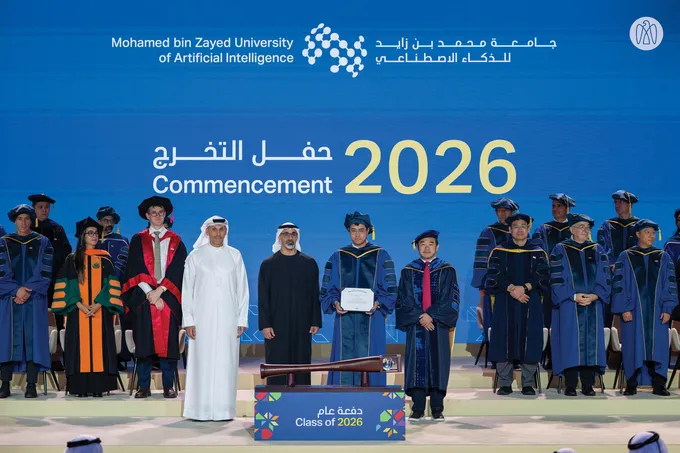 Khaled bin Mohamed bin Zayed attends Mohamed bin Zayed University of Artificial Intelligence 2026 commencement ceremony