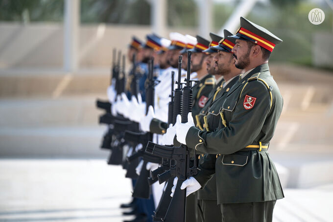 Theyab bin Mohamed bin Zayed raises UAE flag at Wahat Al Karama to mark UAE Flag Day 