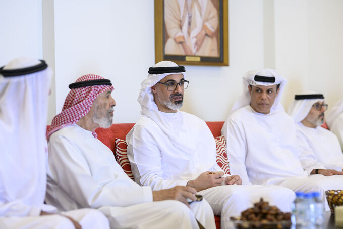 Khaled bin Mohamed bin Zayed offers condolences to Ali, Obaid and Hamad Salem Belhabala Al Ketbi on the passing of their mother