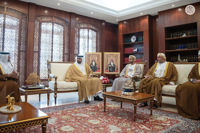 Theyab bin Mohamed bin Zayed meets Oman Minister of Culture, Sports and Youth in Muscat