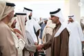 Hazza bin Zayed receives sheikhs, officials and citizens at Al Maqam Palace in Al Ain Region