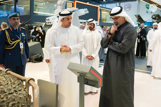 Khaled bin Mohamed bin Zayed visits IDEX 2025