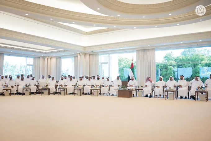 Hamdan bin Zayed receives citizens at Al Dhannah Palace and commends outstanding talent in Al Dhafra Region