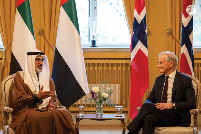 Crown Prince of Abu Dhabi meets with Prime Minister of Norway