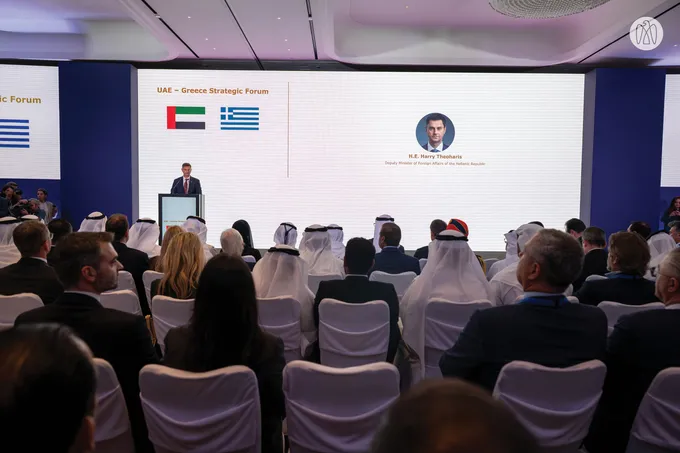 Crown Prince of Abu Dhabi and Greek Prime Minister attend UAE-Greece Strategic Forum in Athens