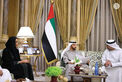 Hamdan bin Zayed receives delegation from National Library and Archives