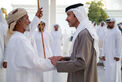 Hazza bin Zayed receives sheikhs, officials and citizens at Al Maqam Palace in Al Ain