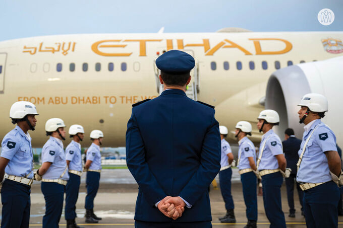 On behalf of the UAE President, Crown Prince of Abu Dhabi arrives in Brazil to attend G20 summit