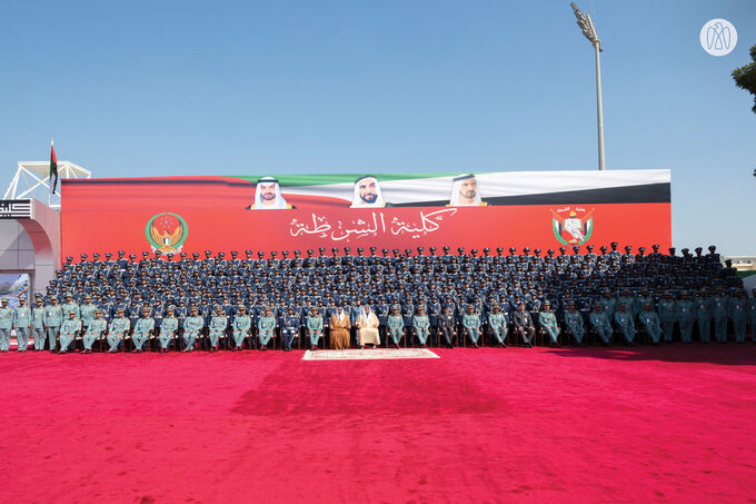 Under the patronage of the UAE President, Khaled bin Mohamed bin Zayed attends Abu Dhabi Police College graduation ceremony