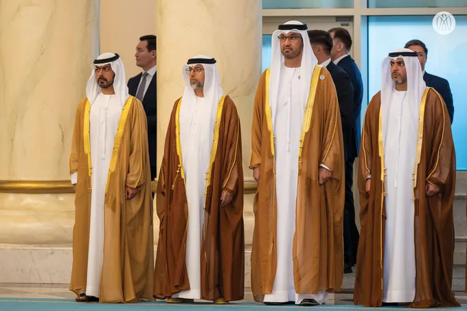 Crown Prince of Abu Dhabi arrives at Presidential Palace in Astana