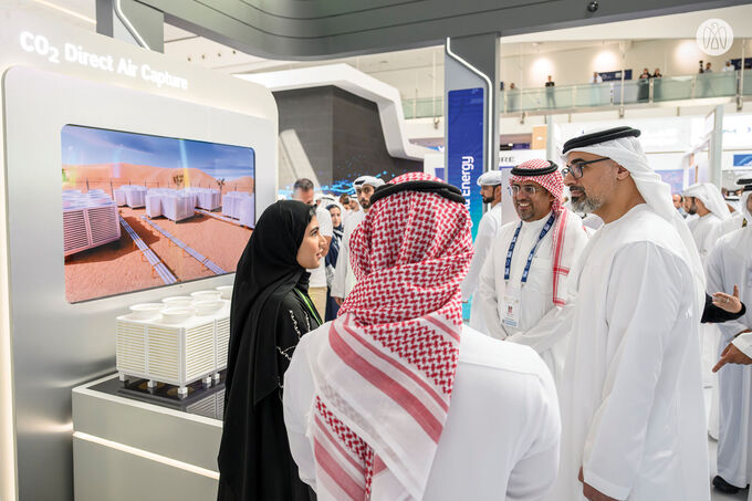 Khaled bin Mohamed bin Zayed tours ADIPEC 2023