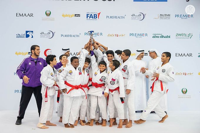 Hamdan bin Mohamed bin Zayed and Zayed bin Mohamed bin Zayed  award winners of Jiu-Jitsu President's Cup 2023