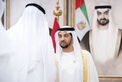 v|Hamdan bin Zayed performs Eid Al Fitr prayer at Mohammed Al Falahi Al Yasi Mosque in Al Mirfa and receives well-wishers