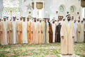 Mansour bin Zayed, Khaled bin Mohamed bin Zayed perform Eid prayer at Sheikh Zayed Grand Mosque