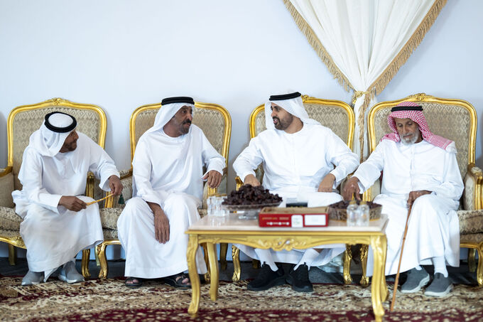 Theyab bin Mohamed bin Zayed offers condolences on the passing of martyr Mohammed Ateeq Al Khaili
