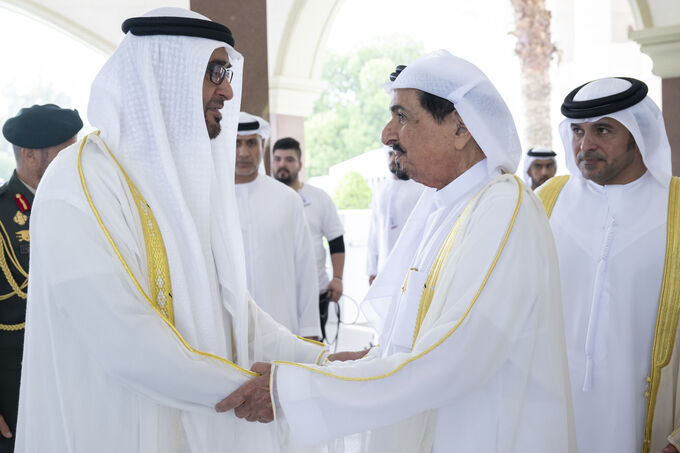 UAE President receives Rulers of Emirates, Crown Princes on Eid Al Adha