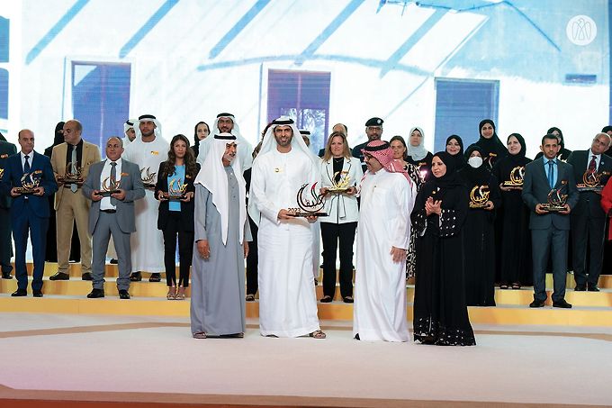 Under the patronage of Mansour bin Zayed and in the presence of Nahyan bin Mubarak, 16th Khalifa Award for Education honours winners