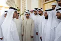 Hazza bin Zayed visits Mohammed Shaml Al Mamari at his residence in Al Ain Region