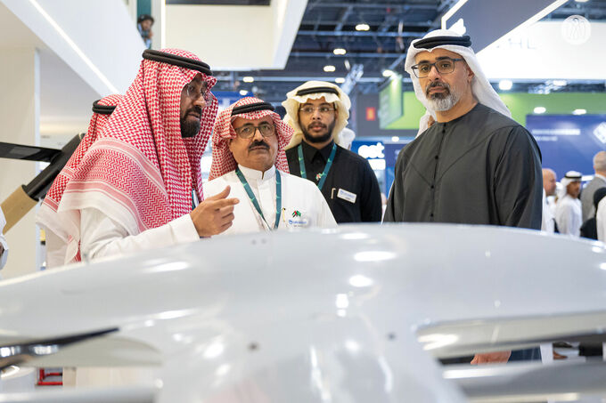 Khaled bin Mohamed bin Zayed visits IDEX 2025