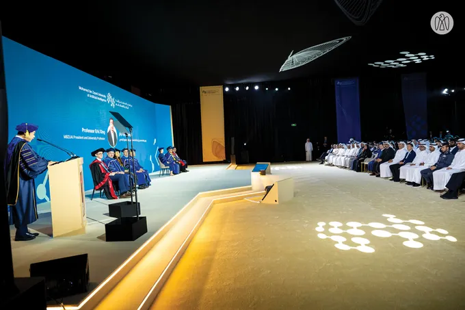 Khaled bin Mohamed bin Zayed witnesses Mohamed bin Zayed University of Artificial Intelligence inaugural Honorary Doctorate conferral on OpenAI CEO, Sam Altman