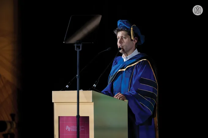Khaled bin Mohamed bin Zayed witnesses Mohamed bin Zayed University of Artificial Intelligence inaugural Honorary Doctorate conferral on OpenAI CEO, Sam Altman