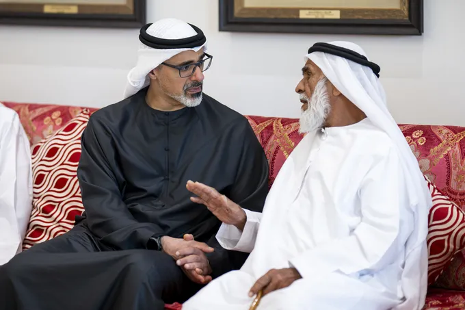 Khaled bin Mohamed bin Zayed offers condolences to family of national duty martyr Saeed Abdalla Alshamsi