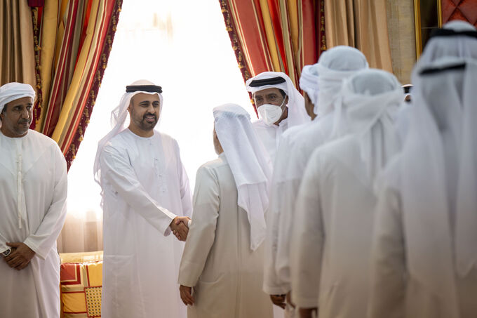 Theyab bin Mohamed bin Zayed offers condolences on the passing of Shamma Suhail Al Yabhouni Al Dhaheri