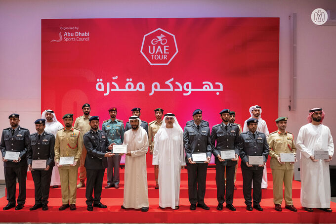 Nahyan bin Zayed honours teams participating in hosting and organisation of UAE Tour 2024