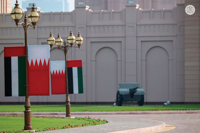 Crown Prince of Abu Dhabi arrives at Gudaibiya Palace in Manama