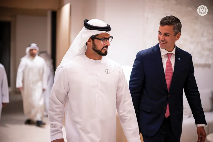 Zayed bin Hamdan bin Zayed meets President of Paraguay to discuss strengthening economic and investment cooperation