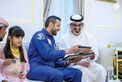 خالد بن محمد بن زايد يحضر حفل استقبال رائد الفضاء الإماراتي سلطان النيادي في مدينة العين