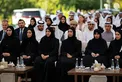 Hazza bin Zayed receives sheikhs, officials and citizens at Al Maqam Palace in Al Ain Region