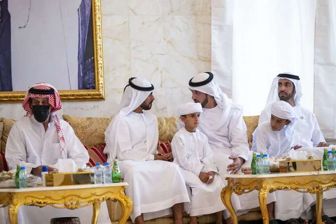Khaled bin Mohamed bin Zayed offers condolences on the passing of Meera bint Rashid Al Mazrouei