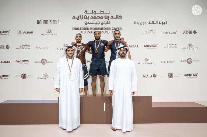 Khalifa bin Tahnoon bin Mohammed attends Khaled bin Mohamed bin Zayed Jiu-Jitsu Championship Round 3