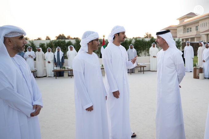 Hazza bin Zayed receives well-wishers for holy month of Ramadan