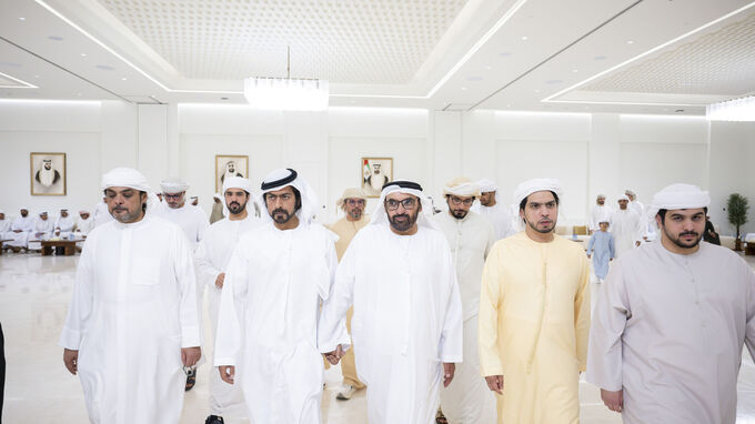 Khalifa bin Tahnoon bin Mohammed offers condolences on the passing of Abdullah Ahmed Al Hameeri