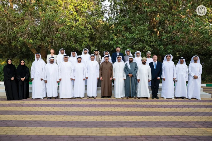 Hazza bin Zayed receives sheikhs, officials and citizens at Al Maqam Palace in Al Ain Region