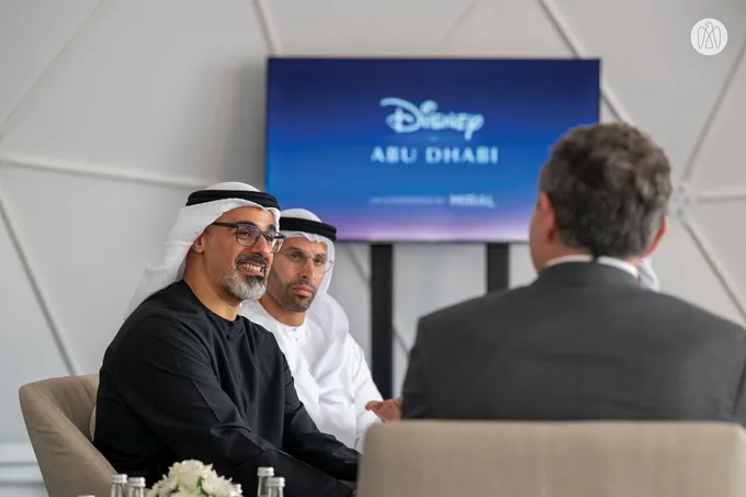 Khaled bin Mohamed bin Zayed witnesses the announcement of Disney Theme Park Resort project on Yas Island, Abu Dhabi