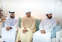 Hazza bin Zayed visits Saeed bin Tahnoon bin Mohammed and exchanges Ramadan greetings