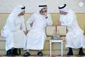Hamdan bin Mohammed bin Rashid receives Hazza bin Zayed in Dubai