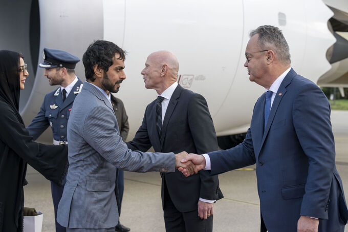 Crown Prince of Abu Dhabi arrives in Norway on official visit